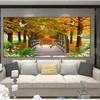 Golden Tree Avenue Forest Scenery Living Room Home Decor 3d Wall Murals Wallpaper