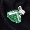 Natural Green Emerald 38.45 Ct CERTIFIED 925 Sterling Silver Fancy Cut Pendant MY.PD-166-NS