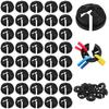 150 Pieces 3/8-1/2 Inch Non-Metallic Button Push-In Cable Connector, Plastic Cable Connector Electrical Conduit Fittings, Fits 1