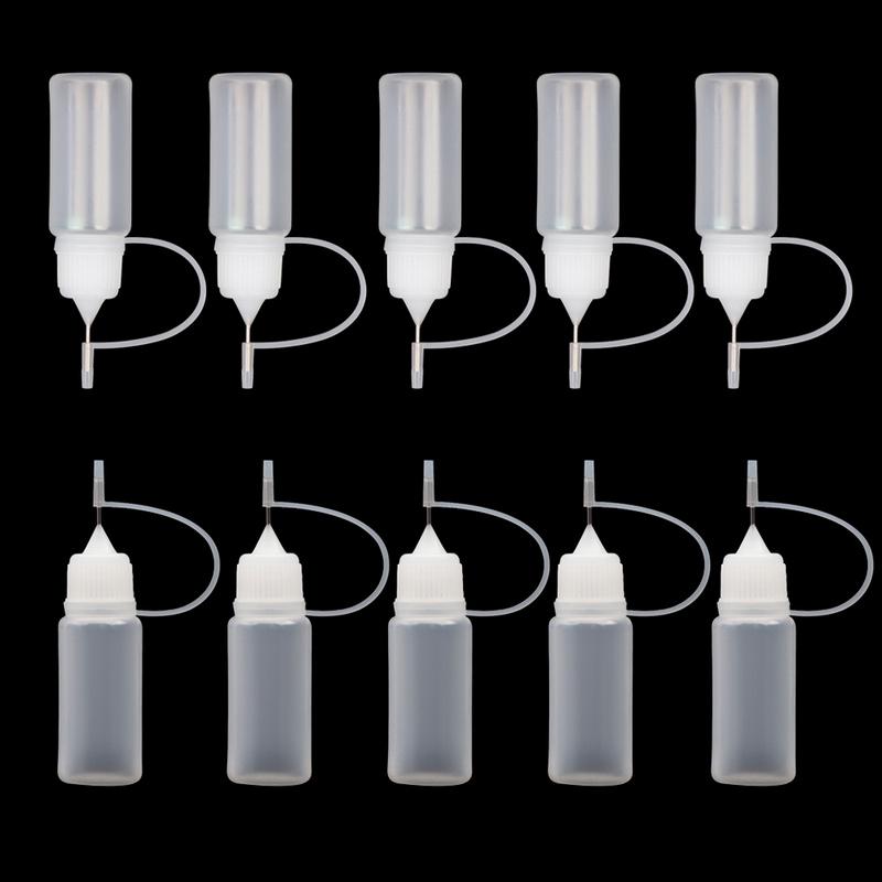 10Pc 10ML Glue Applicator Needle Squeeze Bottle for Paper Quilling DIY Scrapbooking Paper Craft Tool