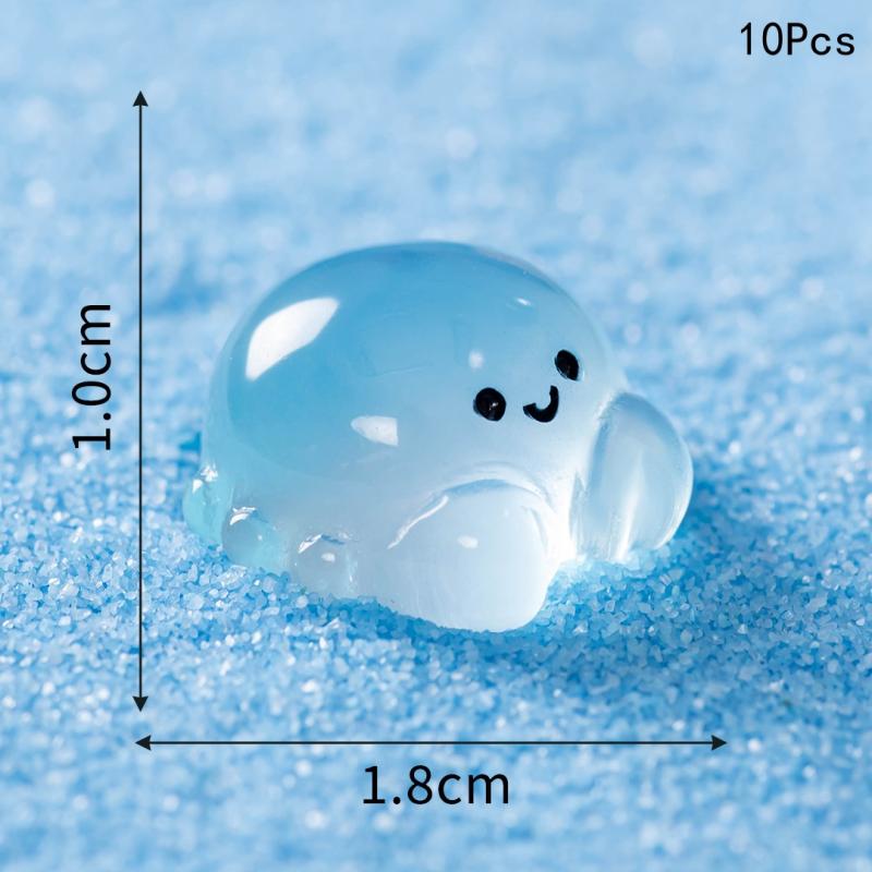 10Pcs Colorful Resin Noctilucent Marine Small Animals Fish Tank Crab Dragon Shrimp Landscape Ornament Aquarium Accessories