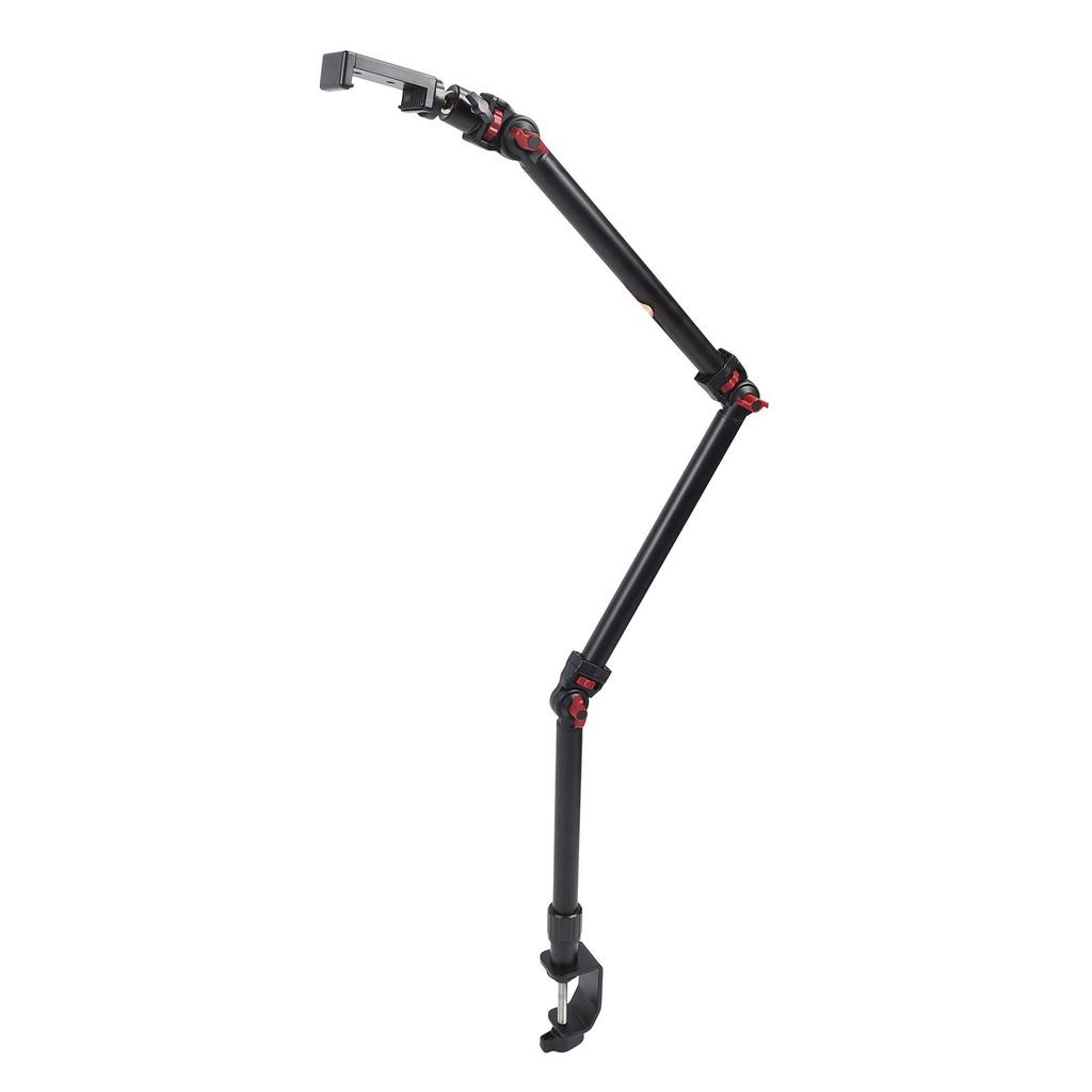 Articulating Arm 3 Section Adjustable Detachable 1 4inch 3 8inch 5 8inch Screw 360 Degrees  Ball Head C Clamp Aluminum