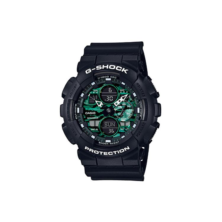 

CASIO Men Liquid Crystal/Analog Dual Display Series Black Watch GA-140MG-1A GA-140MG-1A Black Strap