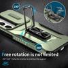 For Samsung Galaxy S24 Case Kickstand PC+TPU Phone Cover Support Magnetic Car Mount