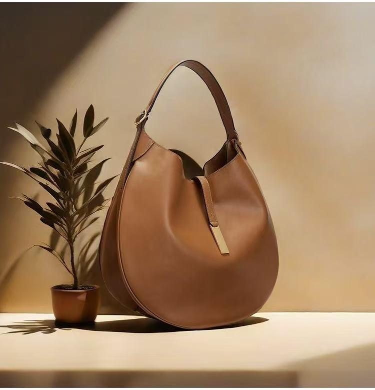 2025 High-End Soft Dumpling Shoulder Bag - Large Capacity Semicircular Tote Bag