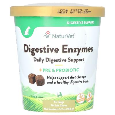 Digestive Enzymes, Plus Prebiotics & Probiotics, 70 Soft Chewing Tablets, 5.9 Oz (168 G)