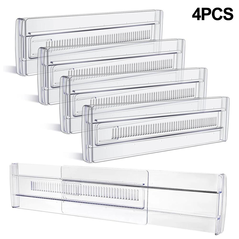 Home Organization Adjustable Drawer Dividers Hassle-free Installation High-quality PS Material For Clothes For Cutlery