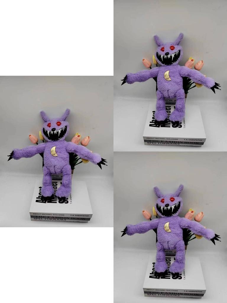 New Arrival Poppy Playtime Plush Toy Purple Cat Teddy Bear Doll 40cm Short Plush Stuffed Animal