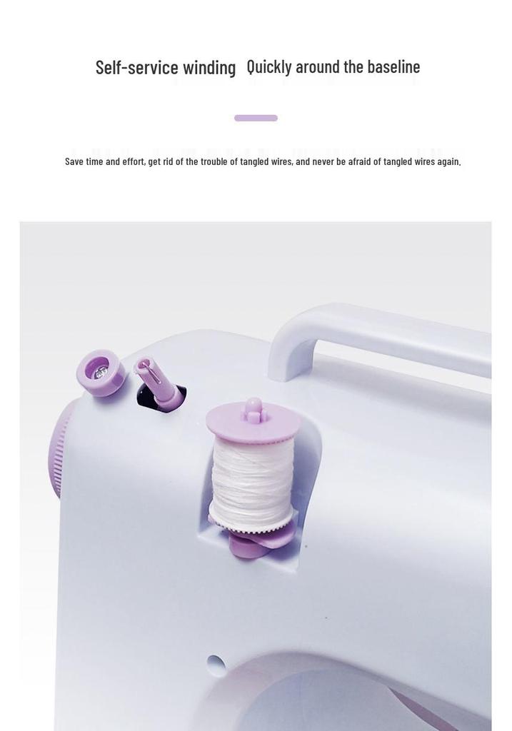Compact Lockstitch Electric Sewing Machine with Foot Pedal - Multifunctional for Thick Fabrics