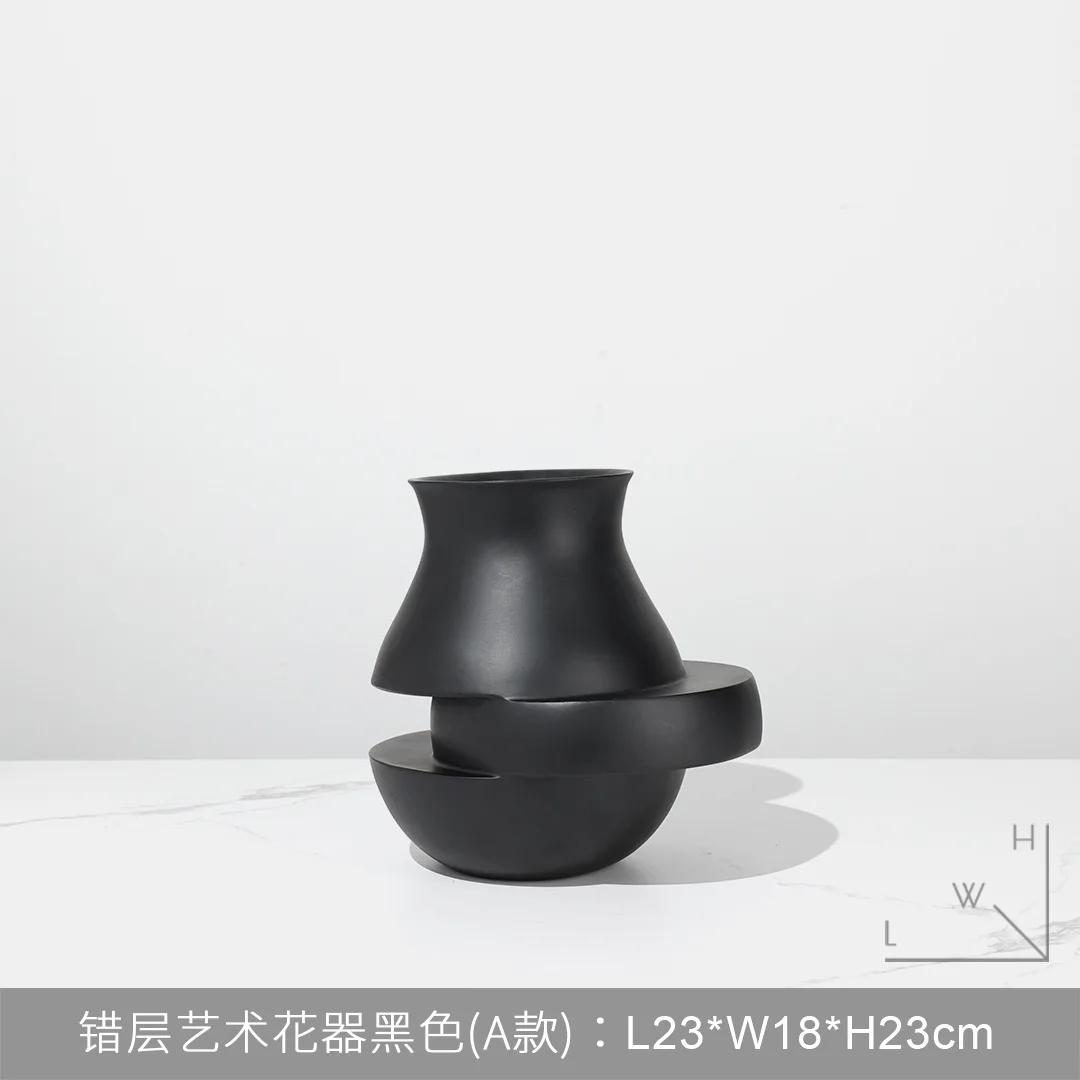 

Абстрактные Геометрические Черно-Белые Каскадные Вазы Смоляные Вазы Художественные Украшения Цветочные Композиции Аксессуары Домашний Декор