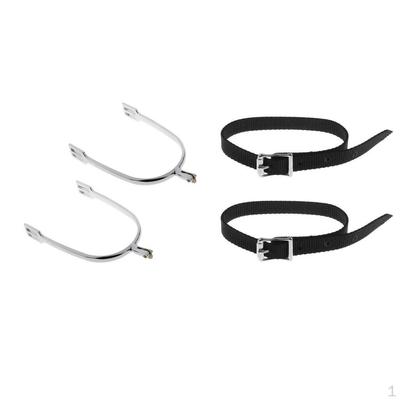 Mens Horse Riding Spur With Straps Equestrian Equipment