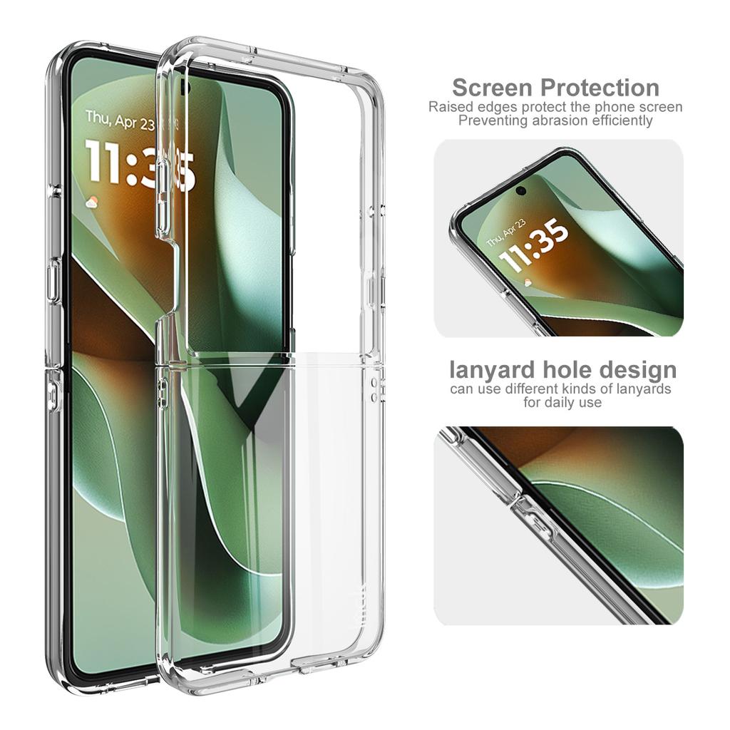 IMAK Crystal Case II Pro for Motorola Razr 60 Ultra 5G Case Clear PC Phone Cover (Upper Cover+Lower Cover)