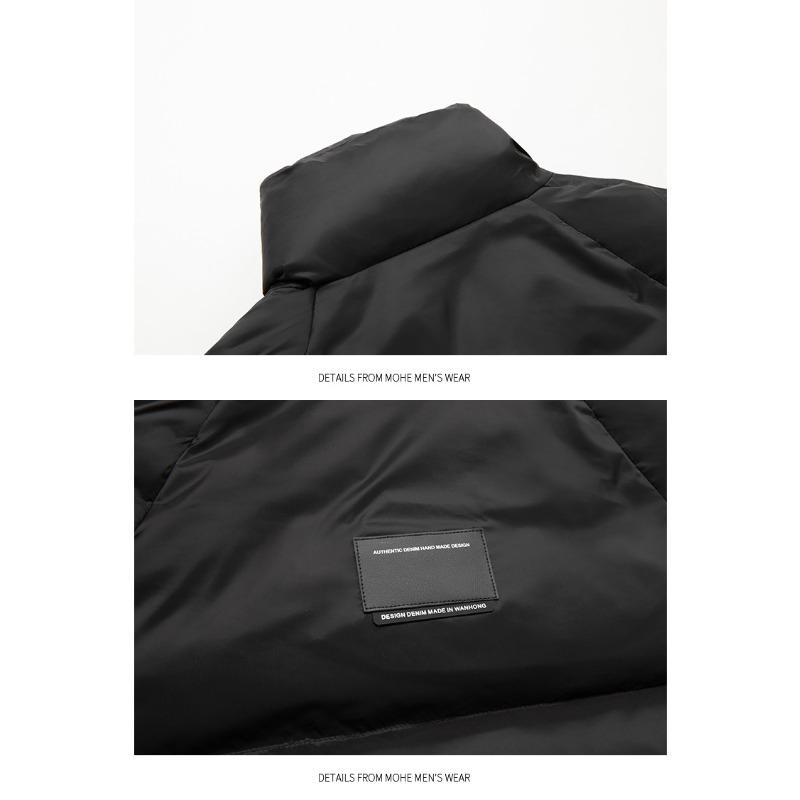 2025 winter down jacket, men's cold-resistant warmth, casual stand-up collar, white duck down cold-proof jacket, cotton jacket