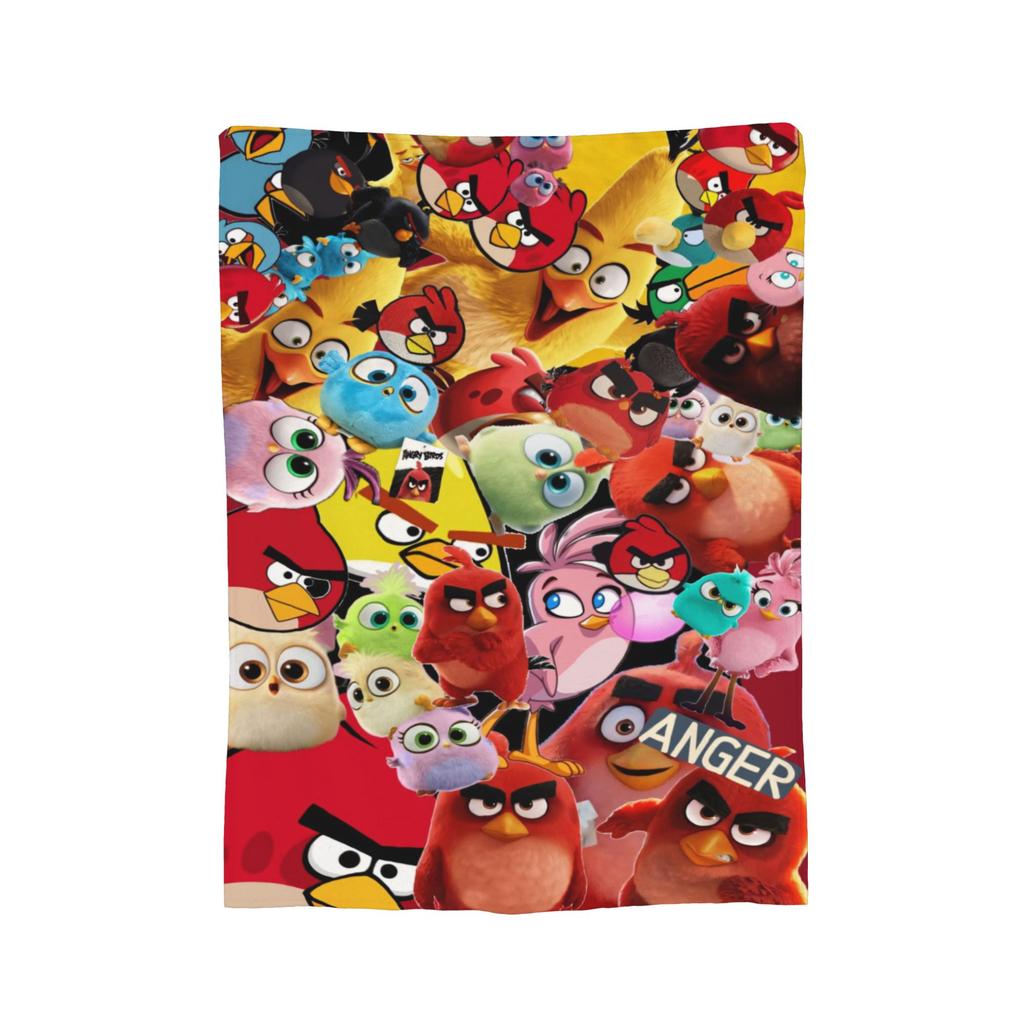 Angrys-birds Shooting Game Blanket Soft Coral Fleece Plush Healing Gifts Throw Blanket Rug Piece