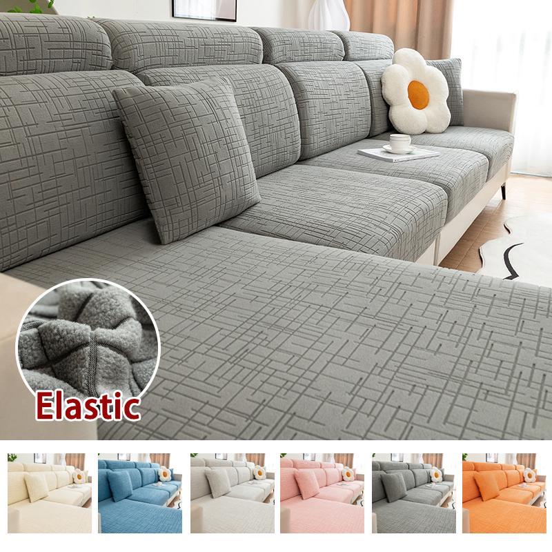 Jacquard Sectional Couch Covers, Wear Resistant Stretch Sofa Seat Covers,Anti-Slip,Furniture Protector Sofa Slipcovers For Pets