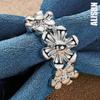 925 Sterling Silver Three Flower Ring Fashion Wedding Jewelry