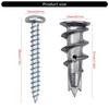 Completes Drywall Fastening Solution Self Drilling Metal Anchors & Screws Drywall Screw & Anchors set for Secure Mounts