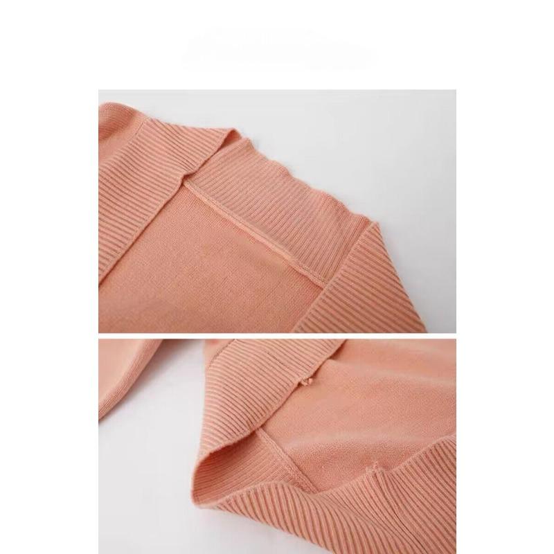 Pletené dvoudílné sady Móda Žhavá dívka Oblečení Pro ženy Kostým Crop Top růžový cardigan Dámské Mini zavinovací pletené šaty Žena