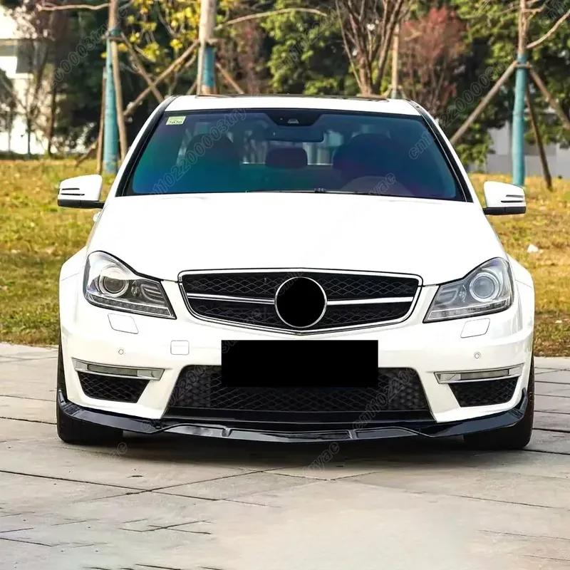For Mercedes-Benz C Class W204 C180 C200 C250 C300 C350 2011 2013 2014 Automobile Front Bumper Splitter Lip Splitter Body Kit