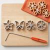 Aluminum Alloy Cake Printing Moulding Food-Grade Handle Biscuit Dessert Maker Star Butterfly Snowflake Leaf Pastry Moulding Set