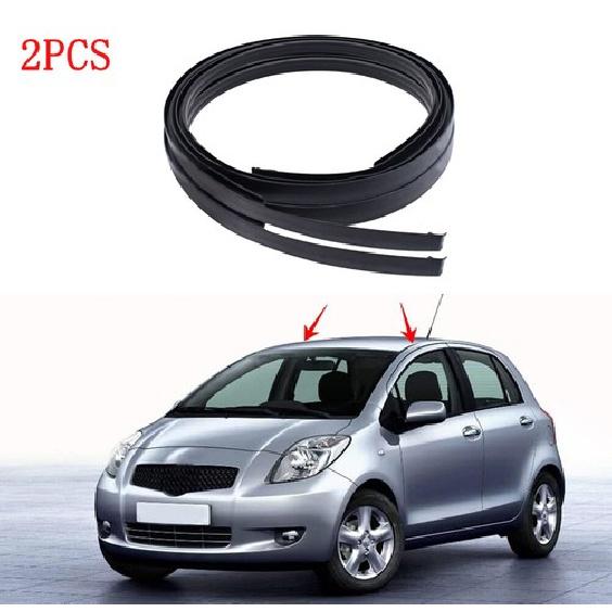 2PCS Car Roof Trim Moulding Strip Sealing Cover For Toyota 07-11 Yaris Hatchback