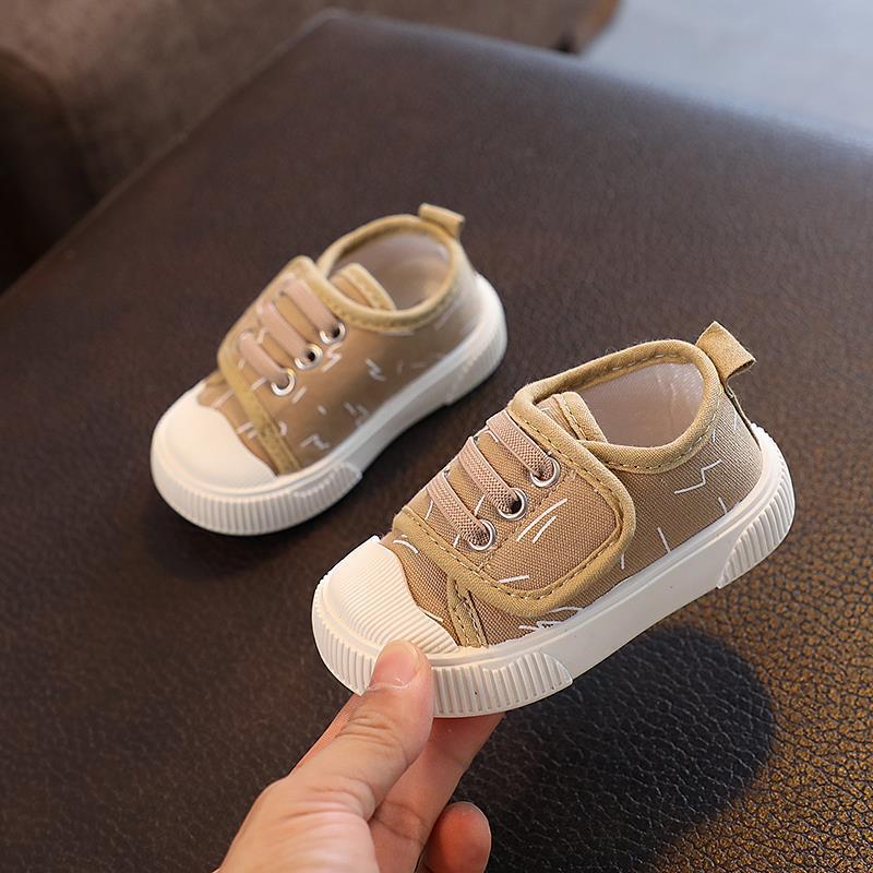 Toddler Breathable Canvas Shoes - Spring & Autumn Baby Walking Shoes, Non-Slip Skate Shoes for Boys & Girls, Casual Kids' Single Shoes.