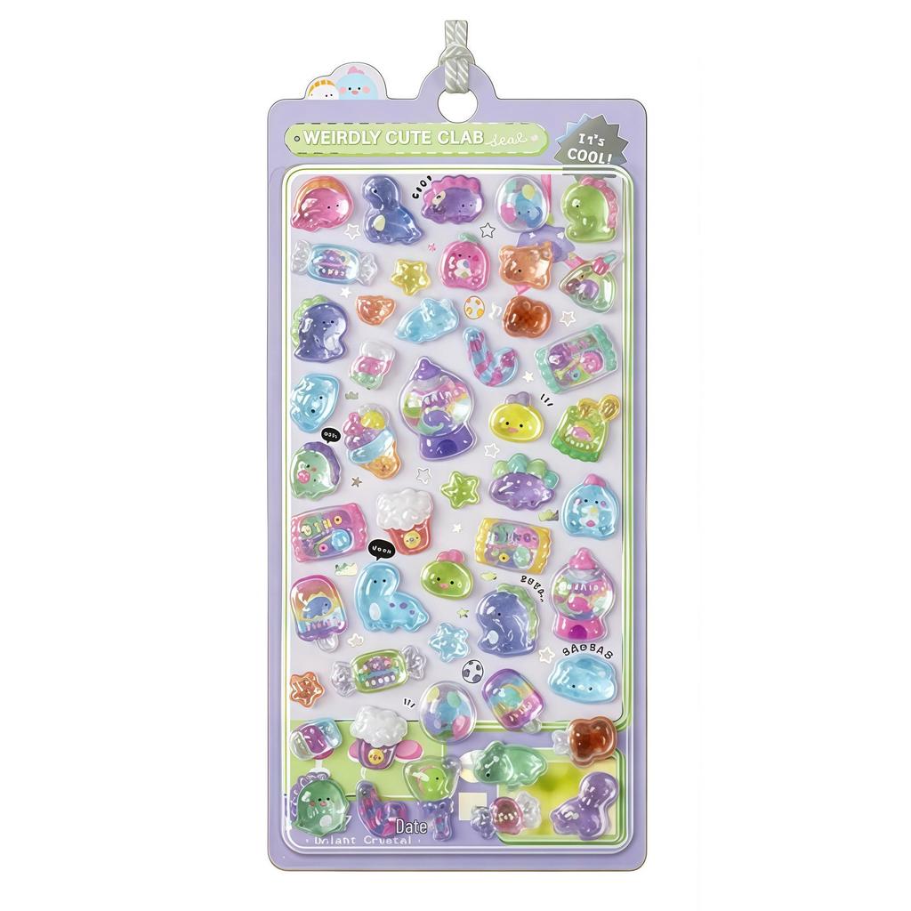 Popular 3D Animal Cartoon Crystal Stickers for Kids' Phone Cases