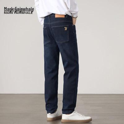 Mark Fairwhale Men's Versatile Straight-Leg Washed Jeans
