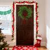 Artificial Norfolk & Cedar Christmas Wreath With Velvet Bow – Real Faux Holiday Front Door Decoration For Indoor Outdoor Use