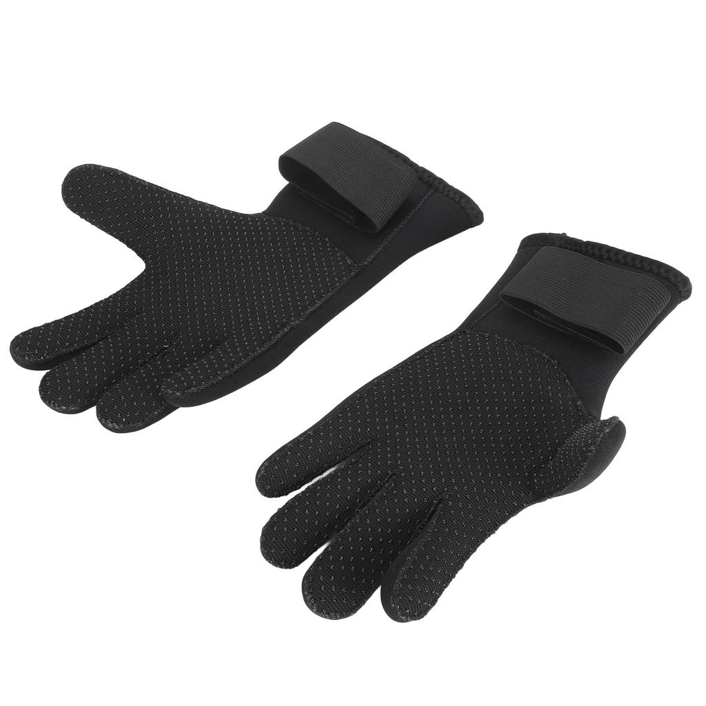 1 Pair Black Diving Gloves Scratch Proof Abrasion Resistant Neoprene Underwater Swimming Gloves for Snorkeling Fishing