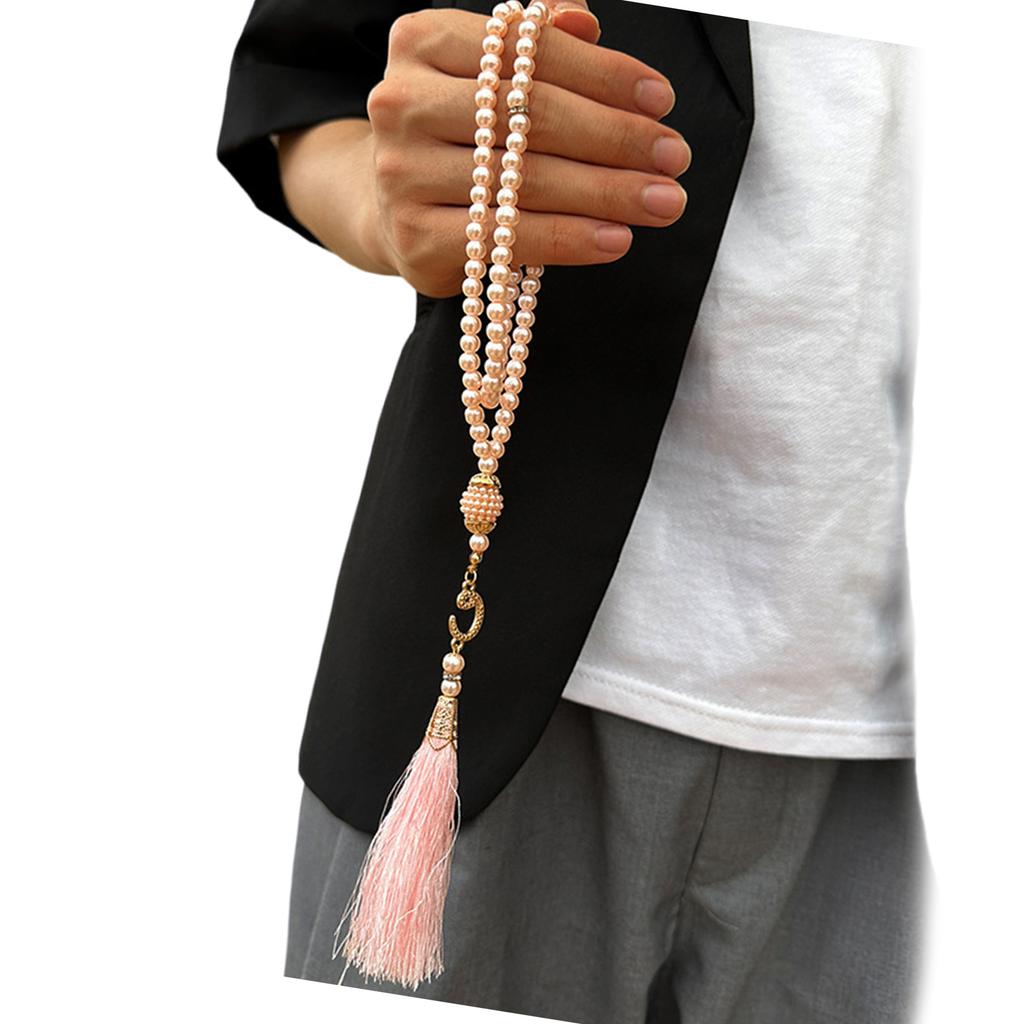 99 Beads Tasbih Beads Muslim Prayer Artificial Pearl Bead Smoothly Finish For Enhanced Religious Experience And Serenity
