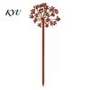 Weatherproof Lawn Decor Rusty Silhouette Garden Stake, Rustic Flower Pot Insert for Patio, Vintage Style Outdoor Decorations Bird Bee Butterfly