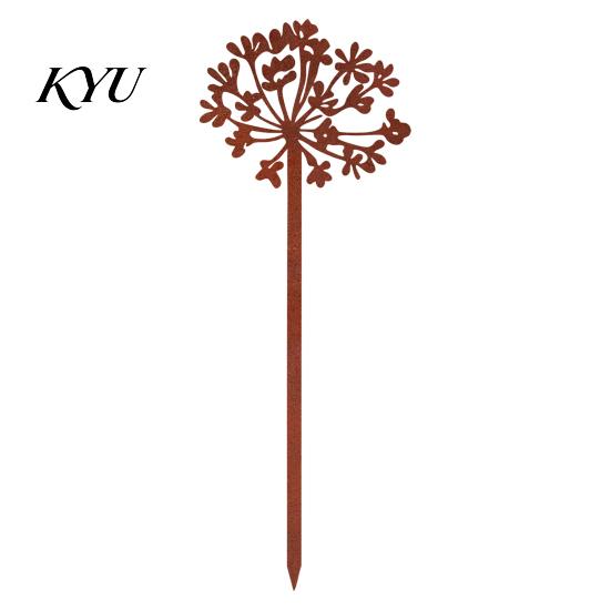 Weatherproof Lawn Decor Rusty Silhouette Garden Stake, Rustic Flower Pot Insert for Patio, Vintage Style Outdoor Decorations Bird Bee Butterfly
