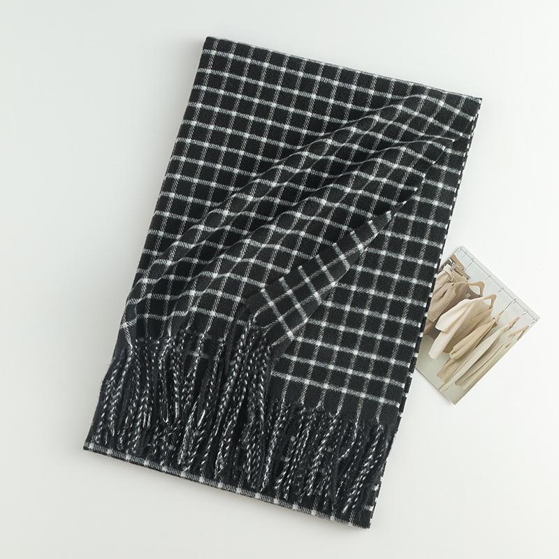 Damen High-End 2025 Karoschal: Imitation Kaschmir, Koreanischer Stil, Vielseitiger Herbst/Winter Warmer Nackenwärmer Schal.