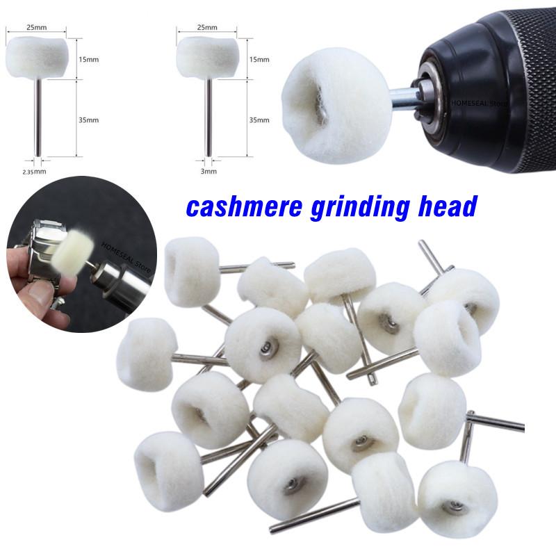 100pcs/pack Wool Polishing Head Grinding Abrasive Disc Mini Drill Abrasive Brush 2.35/3mm Shank for Dremel Rotary Hand Tools