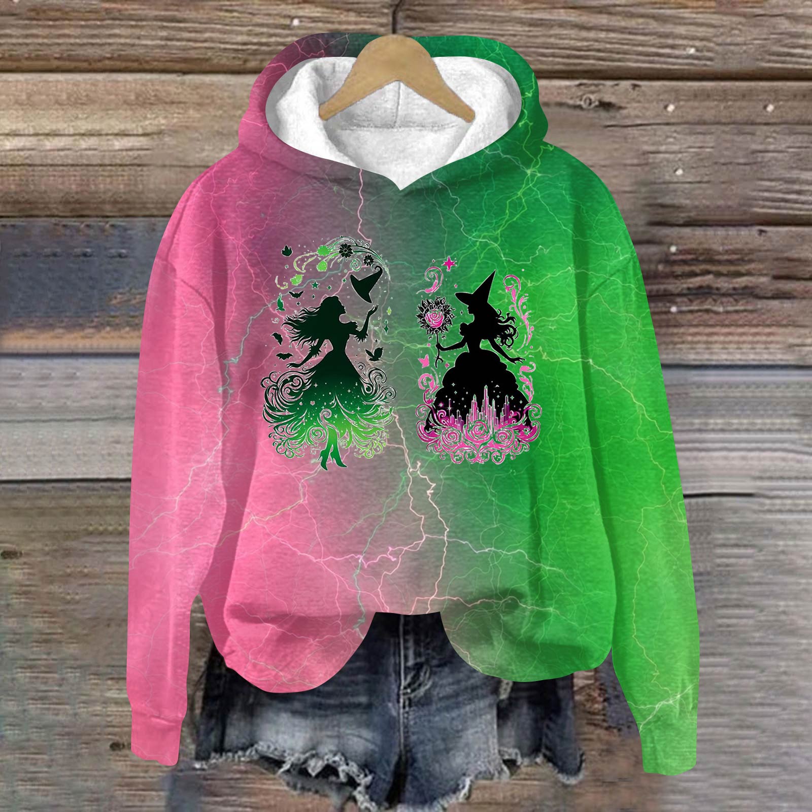 

Женский модный повседневный худи оверсайз с длинными рукавами и принтом XXXXXL