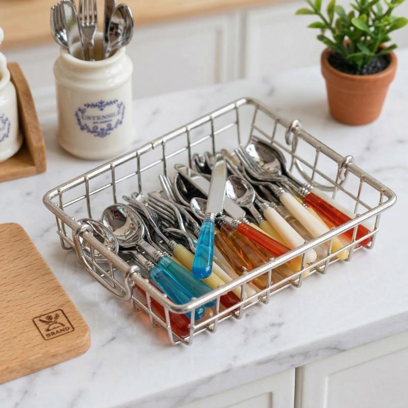 Dollhouse Tableware Mini Set /6 Scale 5Pcs Kitchen Knives Forks Spoons Simulation Play House Food Tools