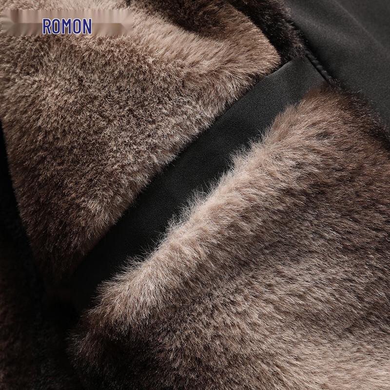 Romon Men's Diamond Quilted Wool Blend Winter Jacket