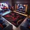 1PC Custom Name Fiery Dragon's Rise Theme Floor Mat Ideal for Living Room, Game Rooms, Office, Bedroom,Floor Mat Playful Design