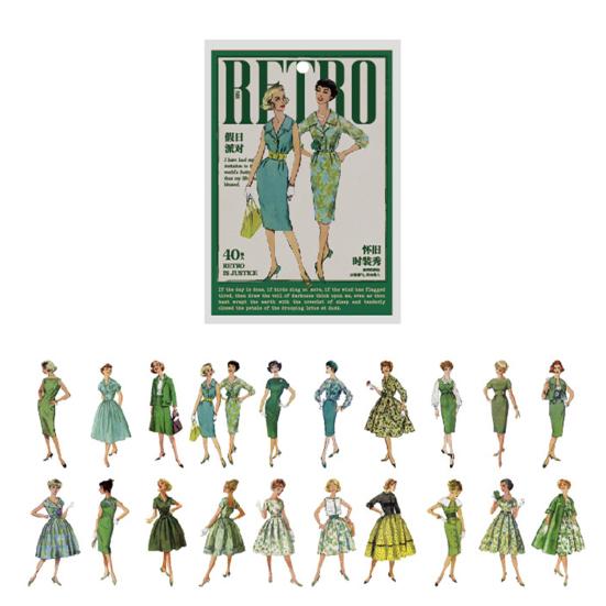 

40 шт. декоративные наклейки, креативные, легкие, легкие, модные, журнальные, серии, аксессуары «сделай сам», товары для дома D