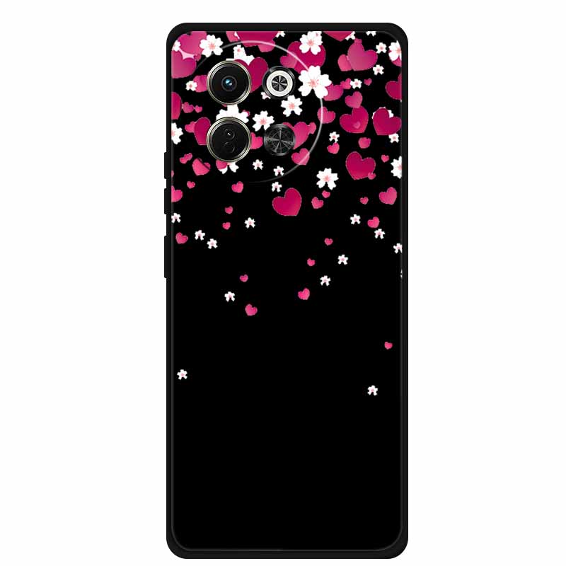 Black Silicone Case For Tecno Pova 6 Neo Spark 30 5G Back Cover Case Cartoon Soft TPU Coque For Tecno Camon 30S 30 S Pro Case