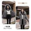 Fleece Thickened Coat Women's New Winter Waist Medium and Long Casual Hooded Parker Cotton Clothes Women