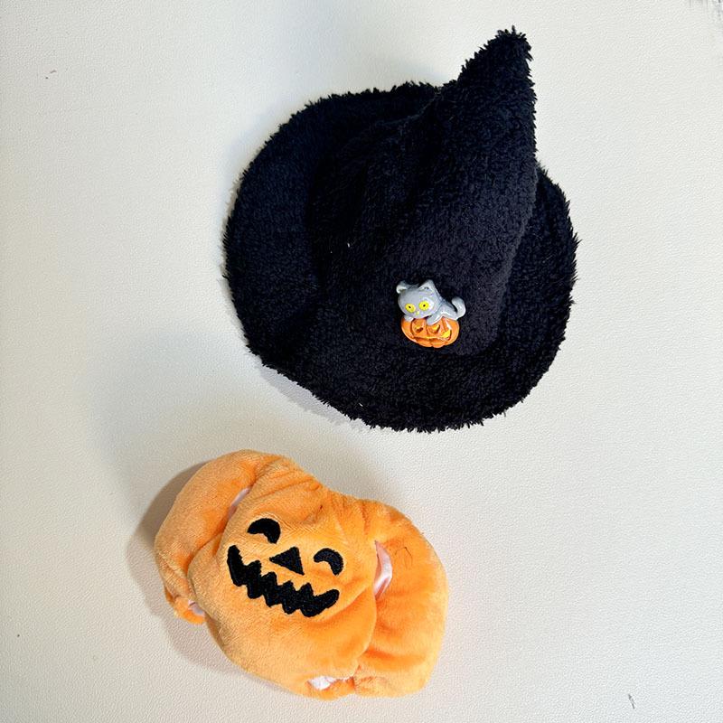 [Only Clothes] Labubu Halloween Bat & Pumpkin Keychain Set
