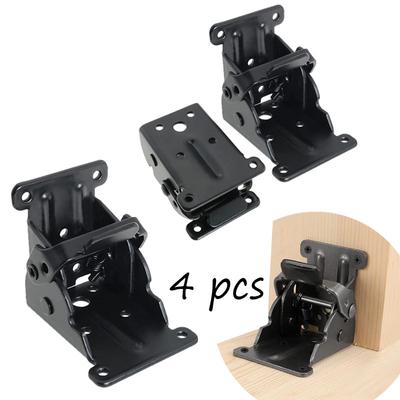 4ks Železný skladací podporný rám Samozatvárací pánt Nohy stola Kovanie a uholníky - Pre skladacie nohy Náradie Nastaviteľný konektor