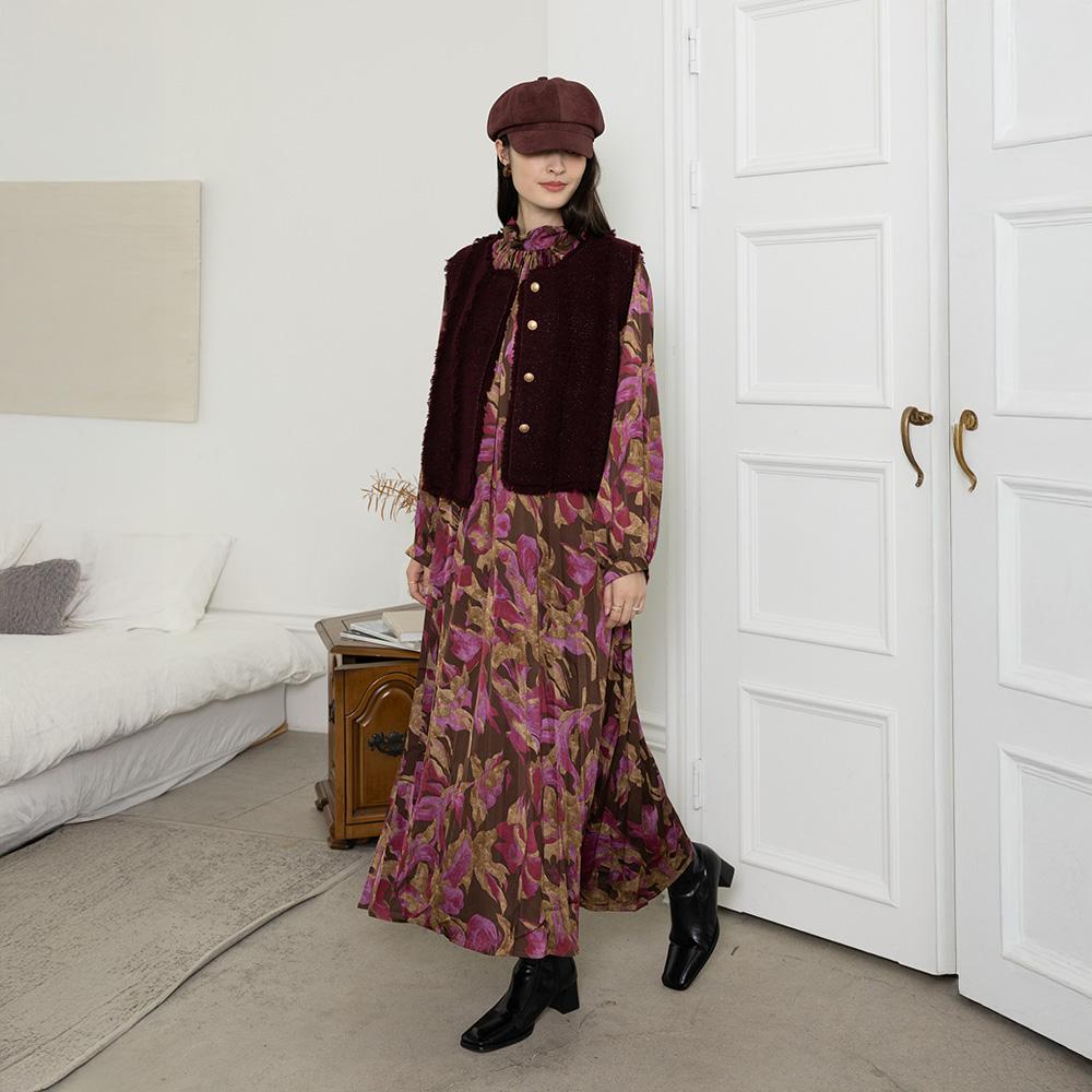 Laengsseon Ls_Colorblock Long-Sleeved Dress_2Color