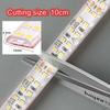 SMD 2835 LED Strip 12MM Width 240LEDs/M AC220V Flexible Cuttable Soft Lamp IP68 Waterproof Warm/Neutral/White Light With EU Plug