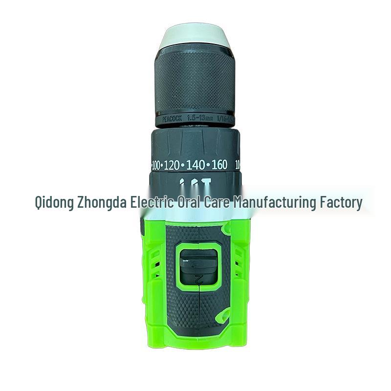 16.8V Brushless Green Electric Drill - Multifunctional Household Tool with Lithium Battery & Impact Pistol Charging