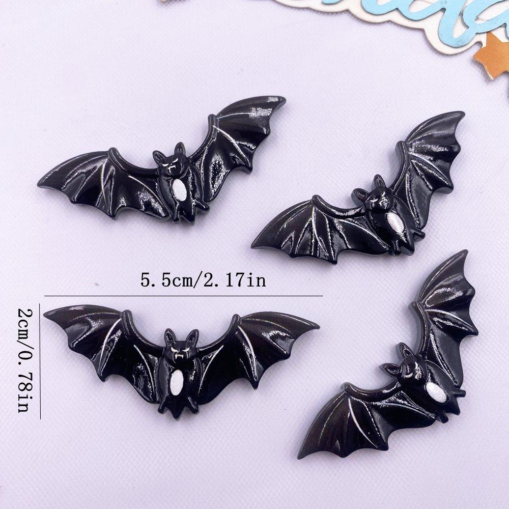 8Pcs Resin Colorful 3D Big Pumpkin Skull Head Ghosts House Witch Figurines Flat back Stone Decor DIY Halloween Scrapbooks Crafts