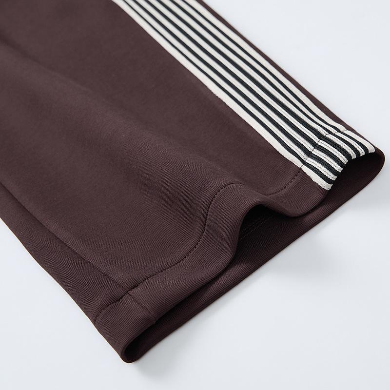 Women's Casual Spring Two-Piece: Loose Zipper Jacket & Elastic Waist Pants for Middle-Aged & Elderly