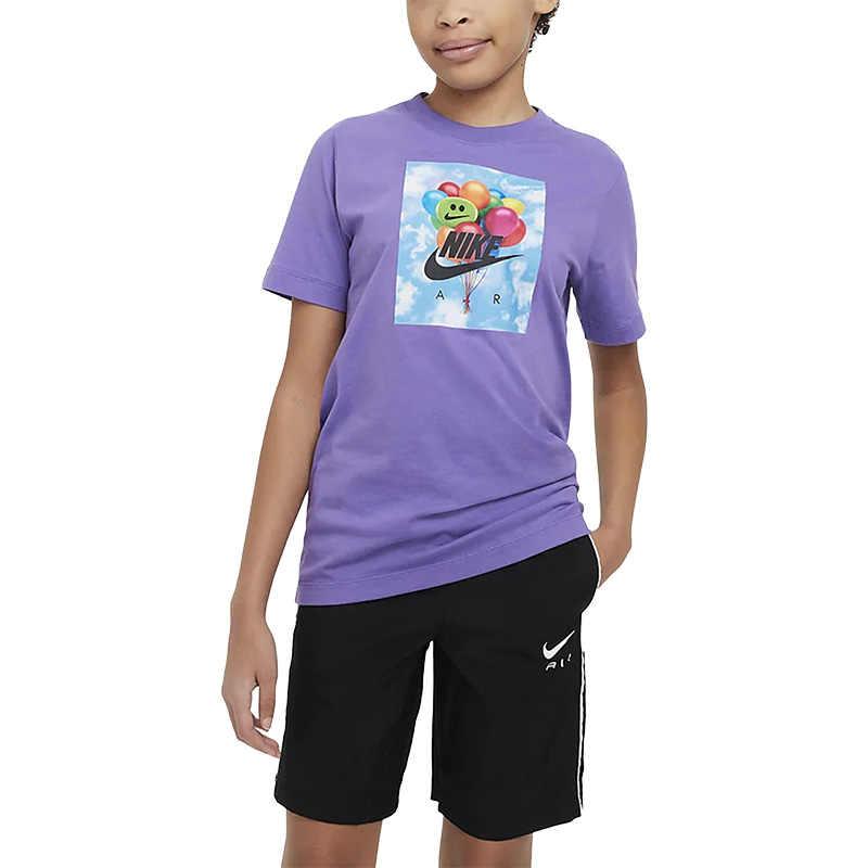 

Nike Футболка с графическим принтом и буквенным узором для детей, цвет виноградно-фиолетовый FD2664-542 M